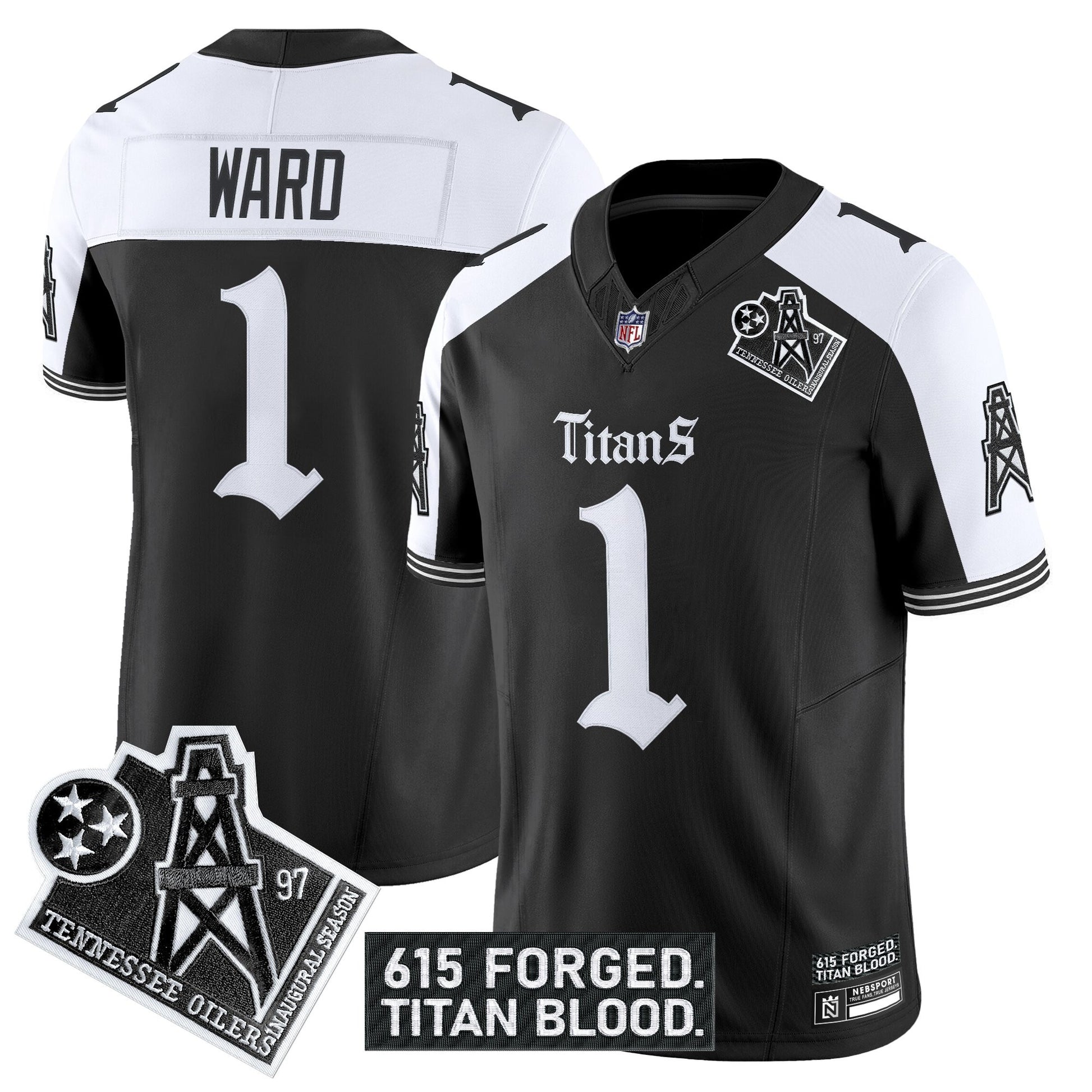 Men's Tennessee Titans 'Titan Gothic Shadows Drop' Vapor Limited Jersey - All Stitched