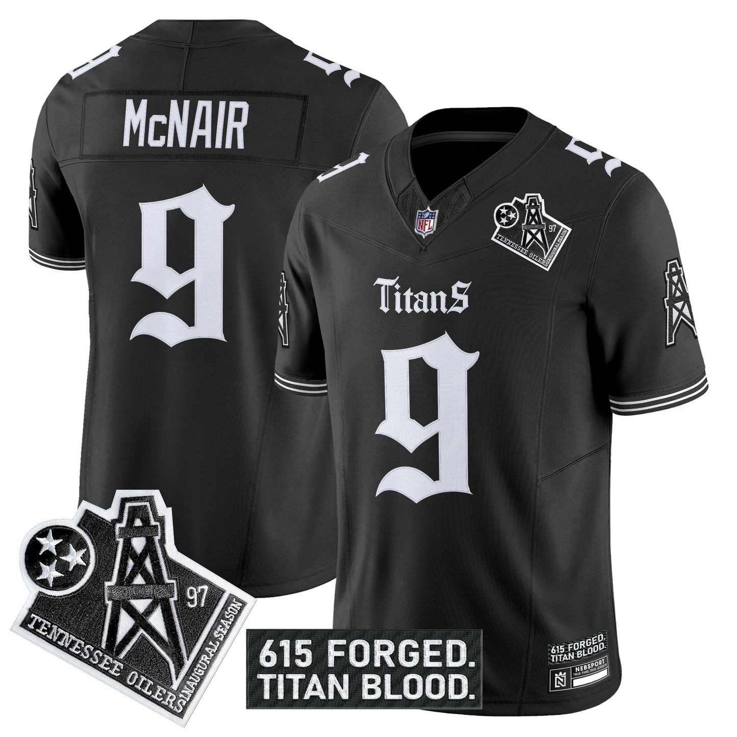 Men's Tennessee Titans 'Titan Gothic Shadows Drop' Vapor Limited Jersey - All Stitched