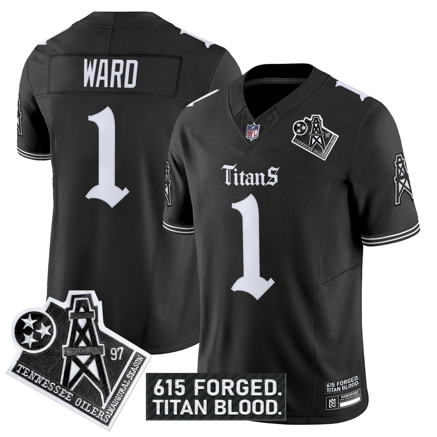 Men's Tennessee Titans 'Titan Gothic Shadows Drop' Vapor Limited Jersey - All Stitched