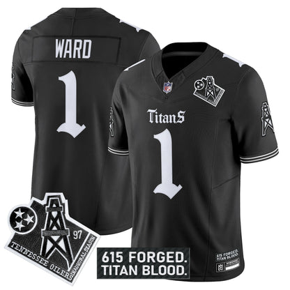 Men's Tennessee Titans 'Titan Gothic Shadows Drop' Vapor Limited Jersey - All Stitched