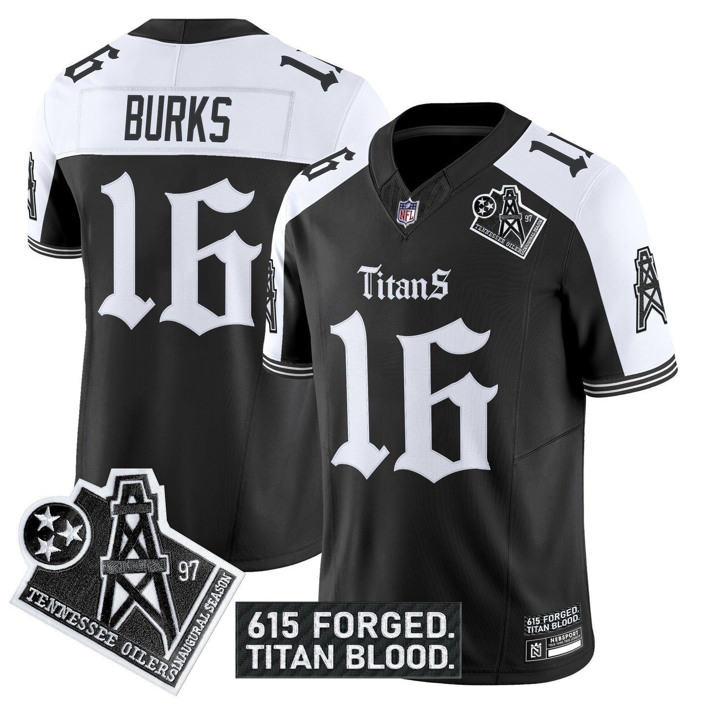 Men's Tennessee Titans 'Titan Gothic Shadows Drop' Vapor Limited Jersey - All Stitched