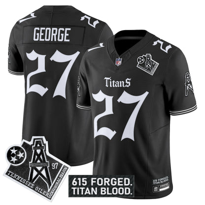 Men's Tennessee Titans 'Titan Gothic Shadows Drop' Vapor Limited Jersey - All Stitched