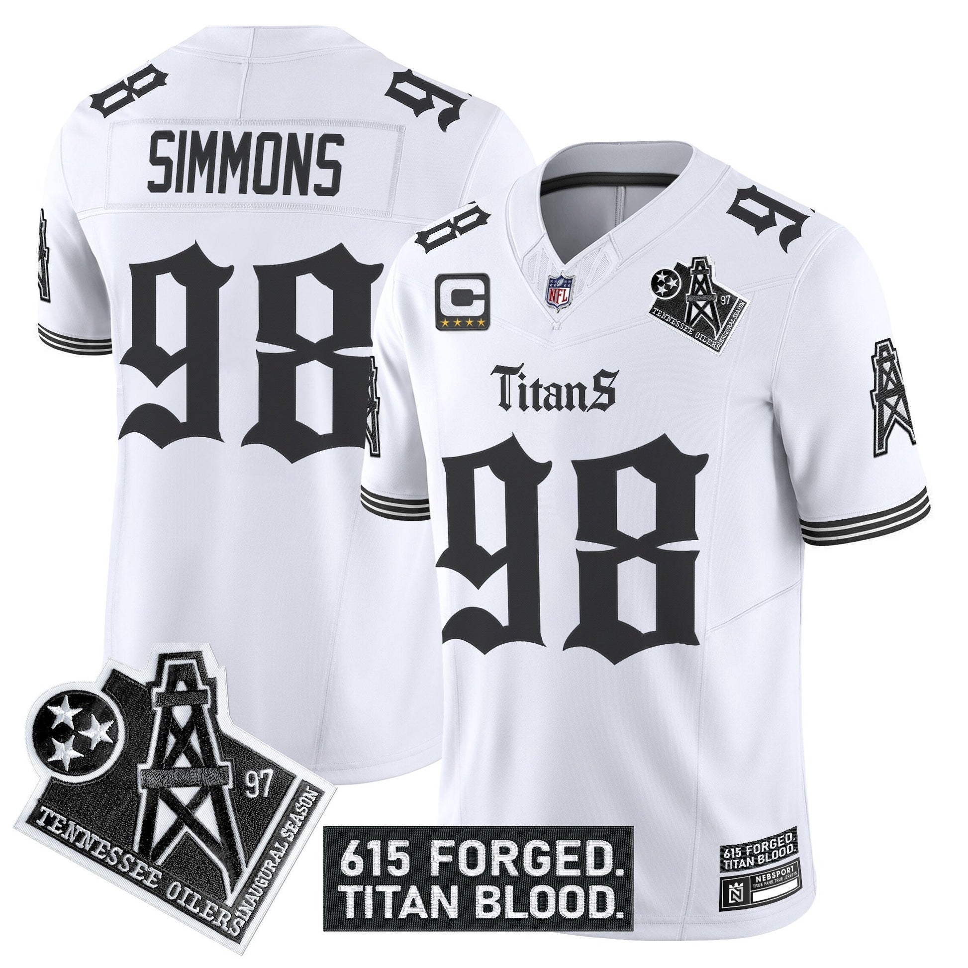 Men's Tennessee Titans 'Titan Gothic Shadows Drop' Vapor Limited Jersey - All Stitched