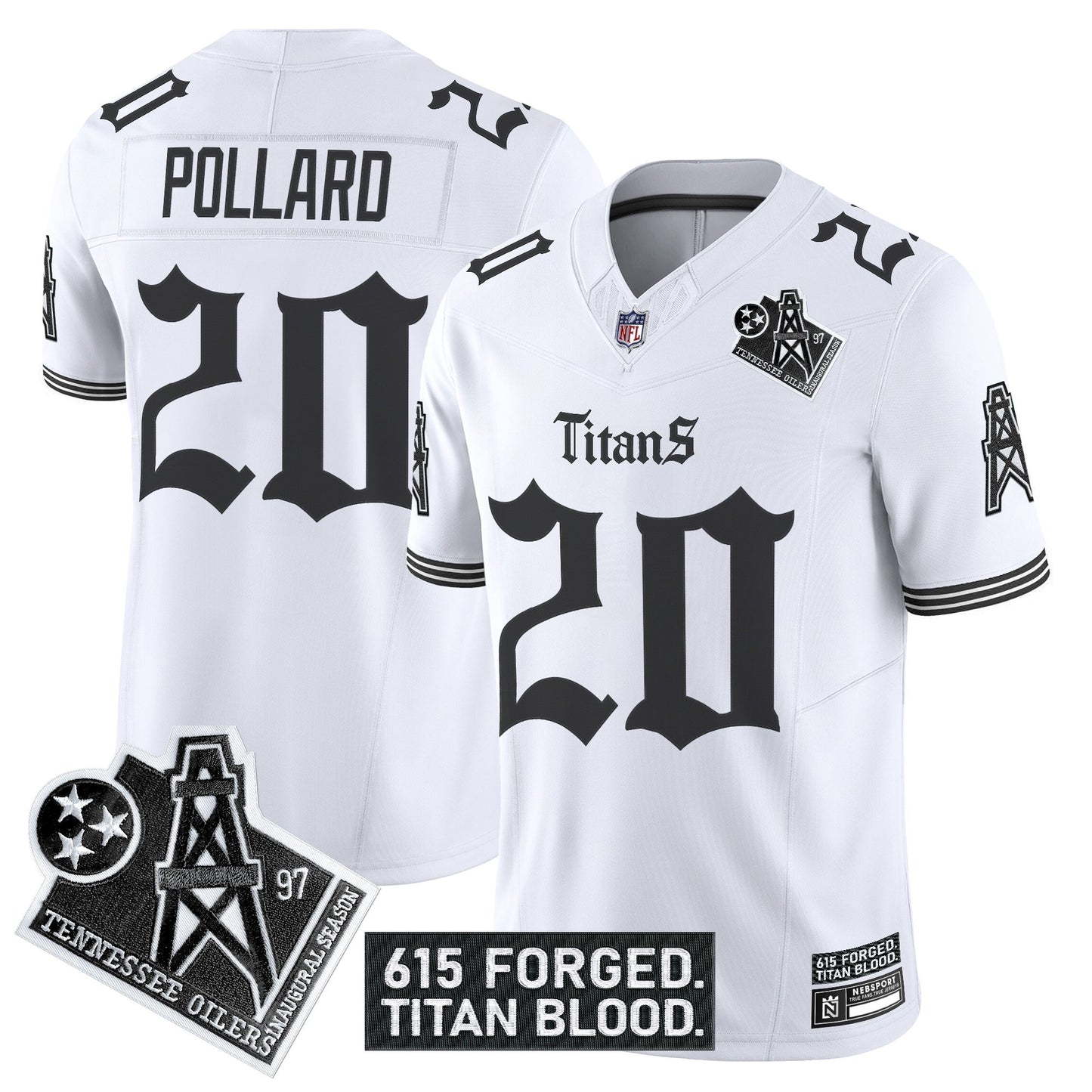 Men's Tennessee Titans 'Titan Gothic Shadows Drop' Vapor Limited Jersey - All Stitched