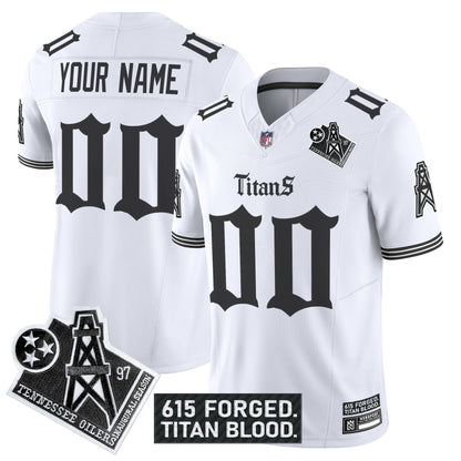 Tennessee Titans 'Titan Gothic Shadows Drop' Vapor Limited Custom Jersey - All Stitched