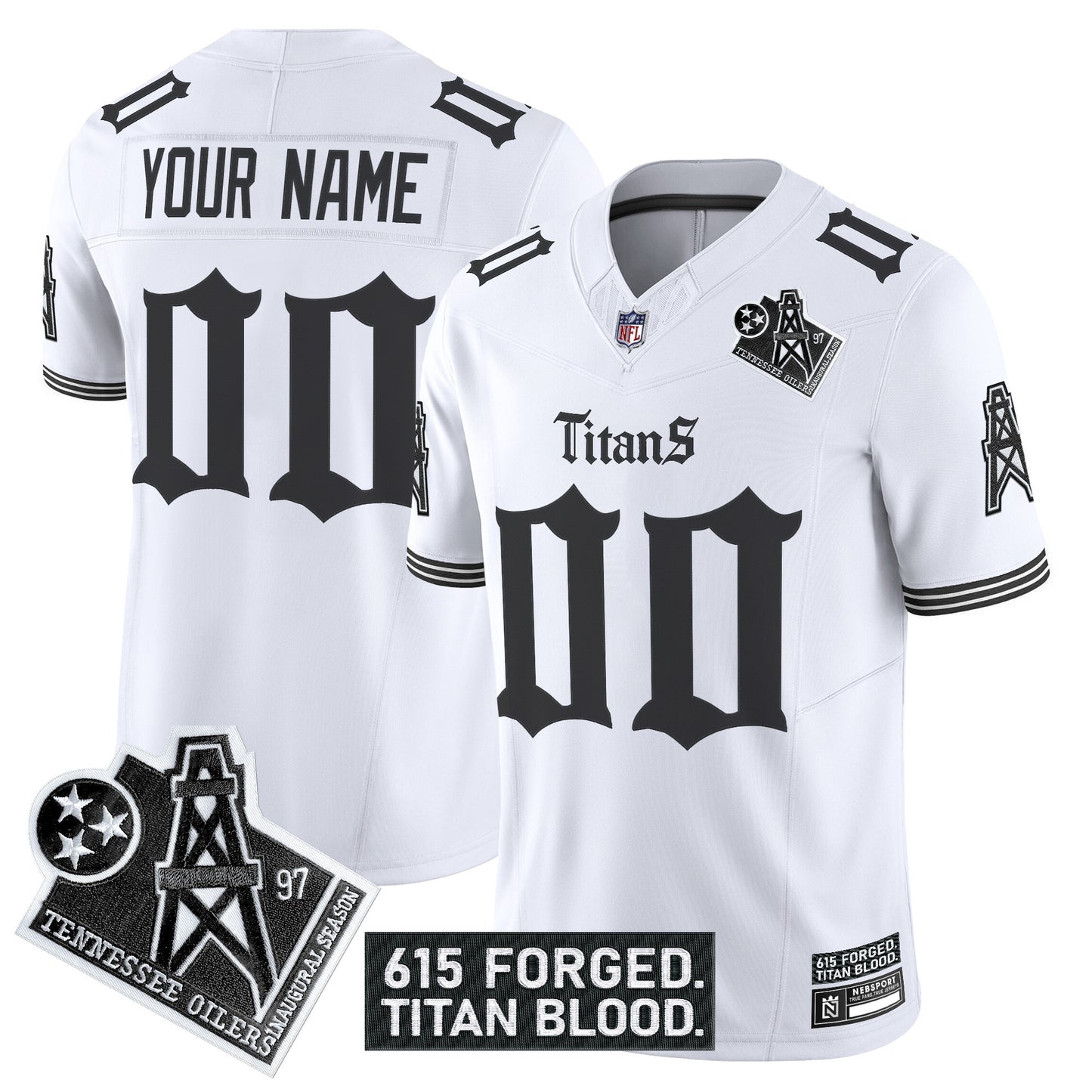 Tennessee Titans 'Titan Gothic Shadows Drop' Vapor Limited Custom Jersey - All Stitched
