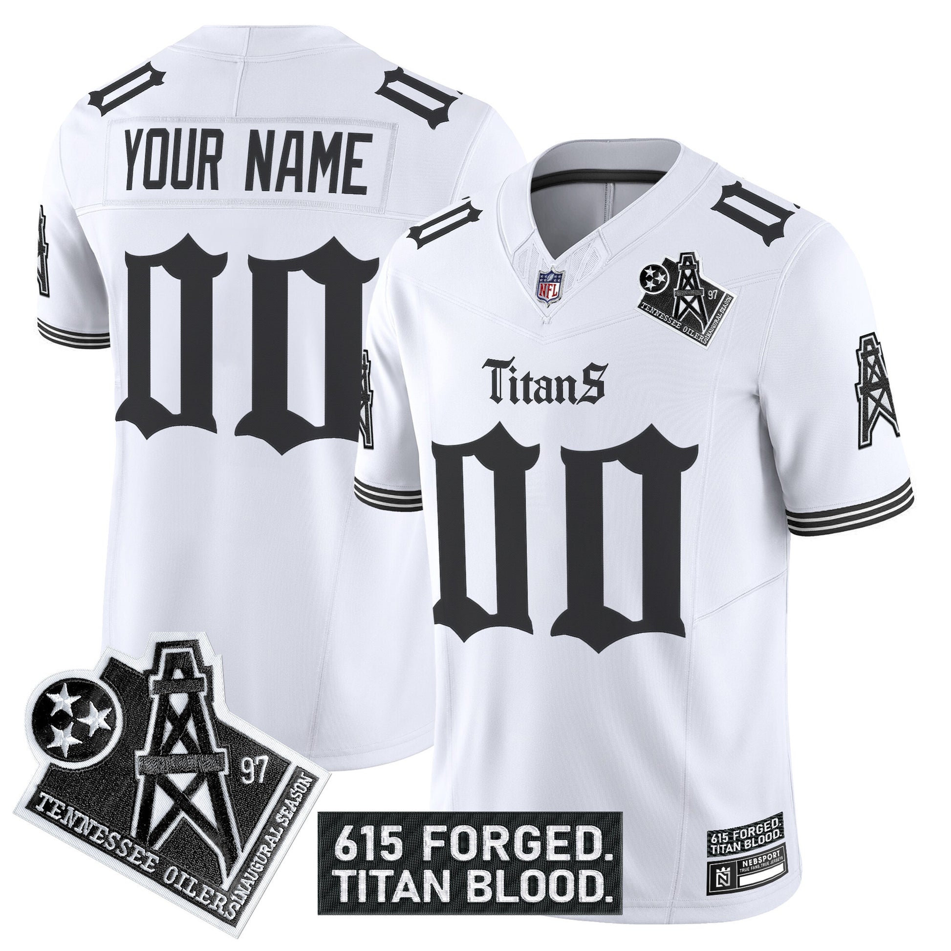 Tennessee Titans 'Titan Gothic Shadows Drop' Vapor Limited Custom Jersey - All Stitched