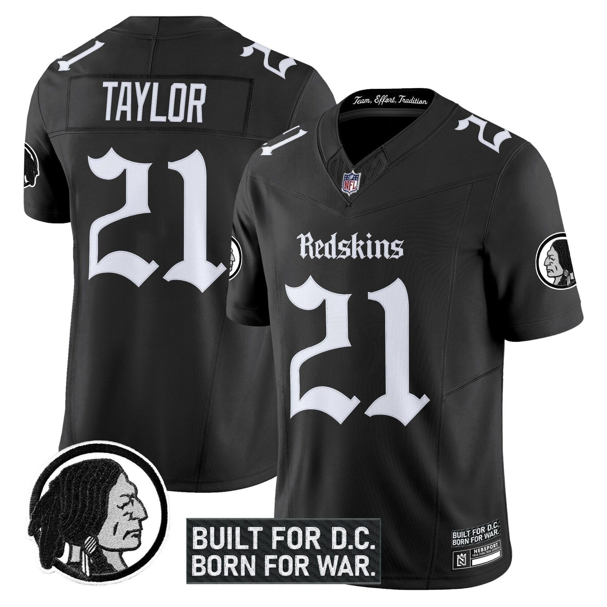 Men's Washington Redskins 'Gothic Capital Edition' Vapor Limited Jersey V2 - All Stitched