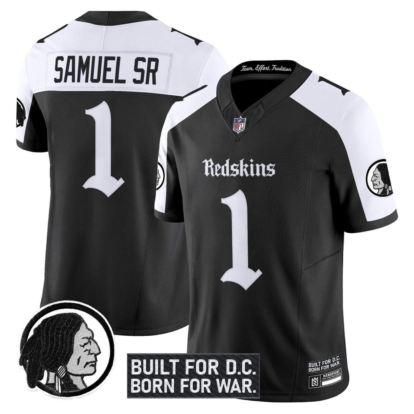 Men's Washington Redskins 'Gothic Capital Edition' Vapor Limited Jersey V2 - All Stitched