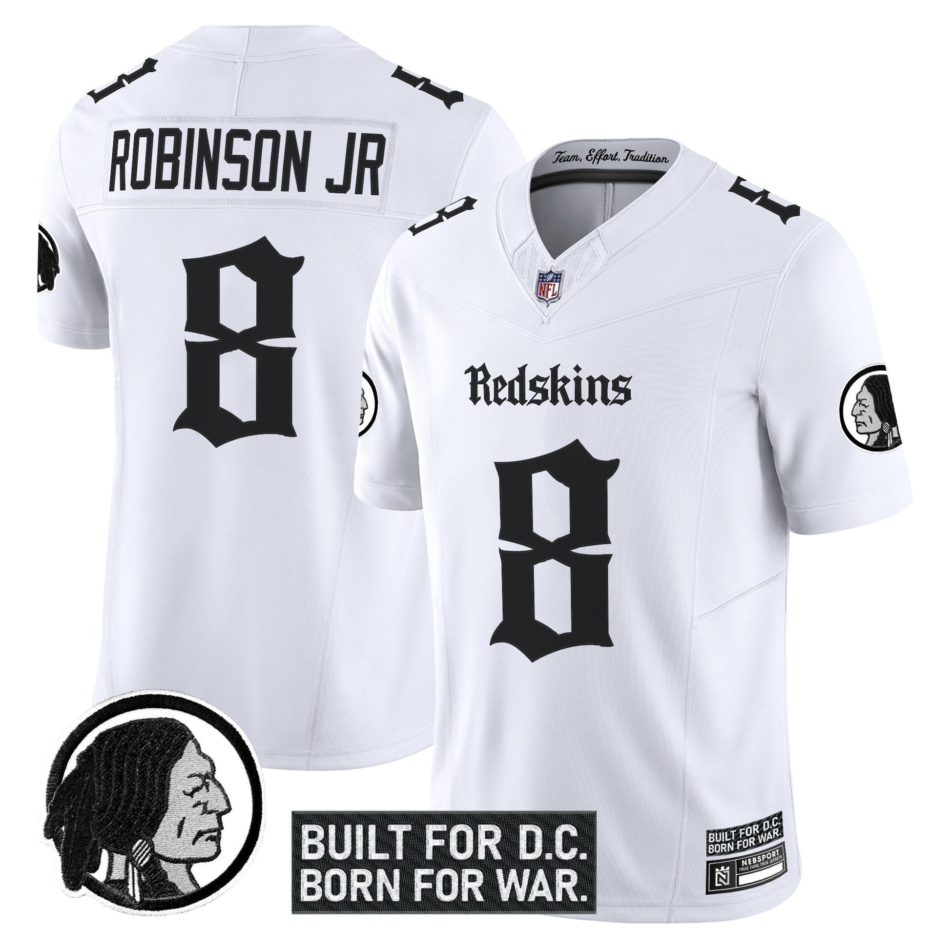 Men's Washington Redskins 'Gothic Capital Edition' Vapor Limited Jersey V2 - All Stitched