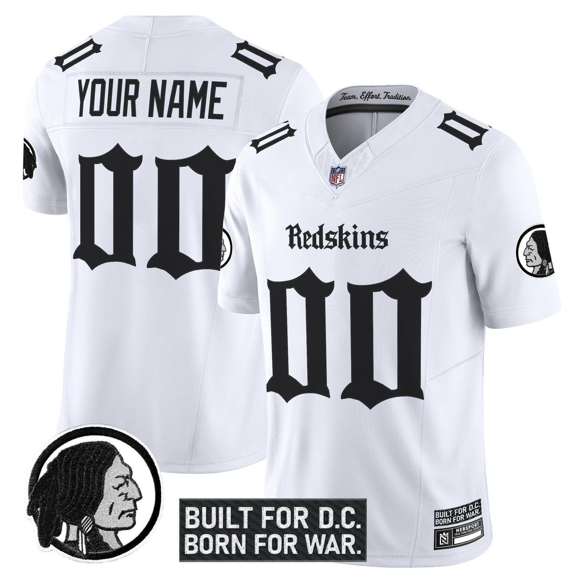 Washington Redskins 'Gothic Capital Edition' Vapor Limited Custom Jersey V2 - All Stitched