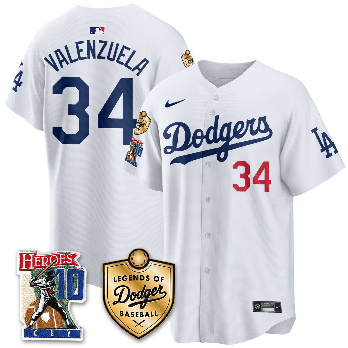 Dodgers Ron Cey "Legends Of Dodgers Baseball" Jersey - All Stitched