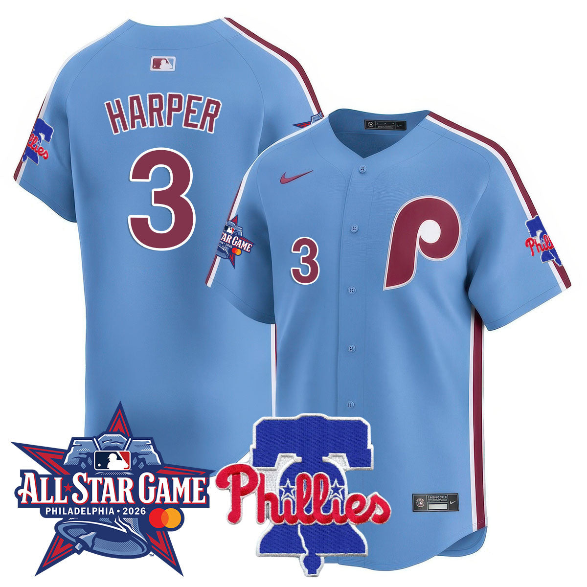 PHI 2026 MLB All-Star Jersey - All Stitched