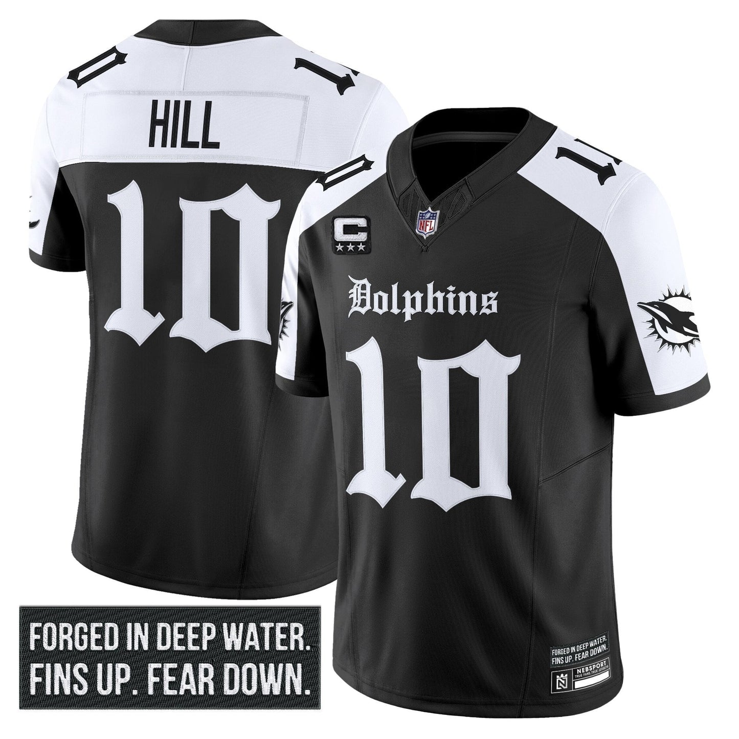Men's Miami Dolphins 'Gothic Deep Water Edition' Vapor Limited Jersey - All Stitched