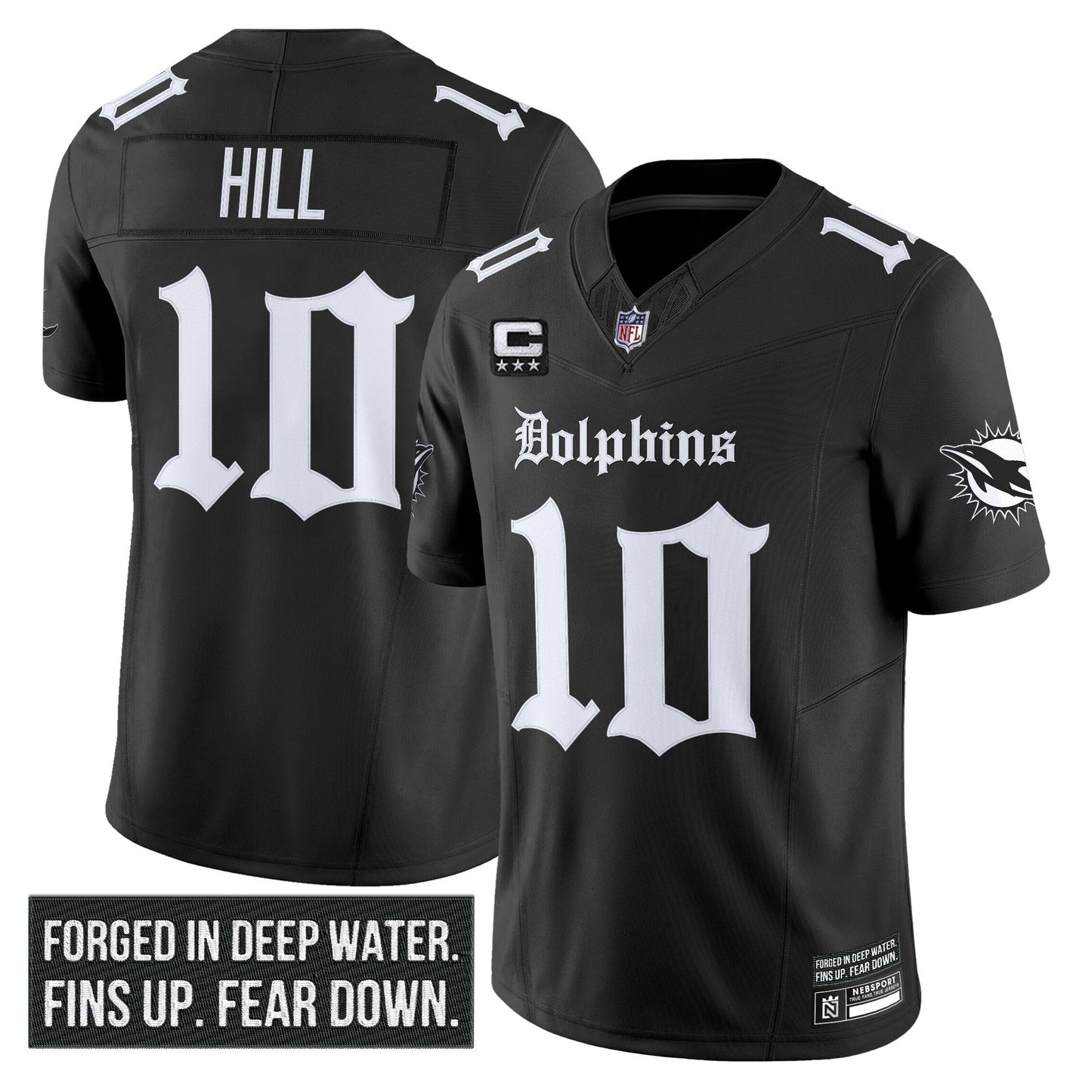 Men's Miami Dolphins 'Gothic Deep Water Edition' Vapor Limited Jersey - All Stitched
