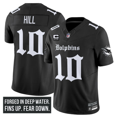 Men's Miami Dolphins 'Gothic Deep Water Edition' Vapor Limited Jersey - All Stitched