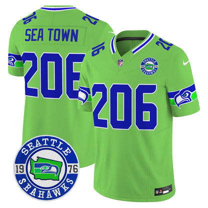 Men's Seahawks 2025 Seattle Est. 1976 Patch Vapor Limited Jersey - All Stitched