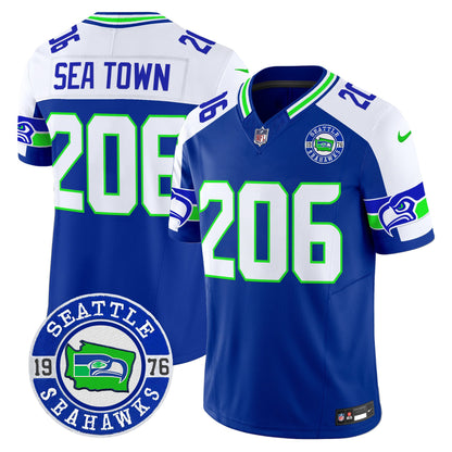 Men's Seahawks 2025 Seattle Est. 1976 Patch Vapor Limited Jersey - All Stitched