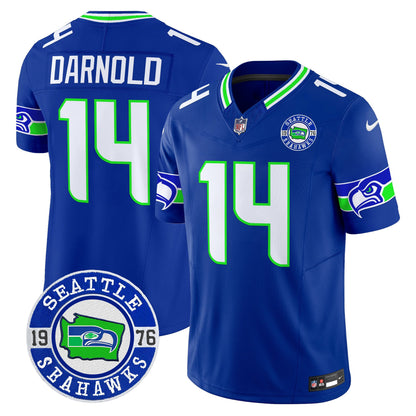 Men's Seahawks 2025 Seattle Est. 1976 Patch Vapor Limited Jersey - All Stitched
