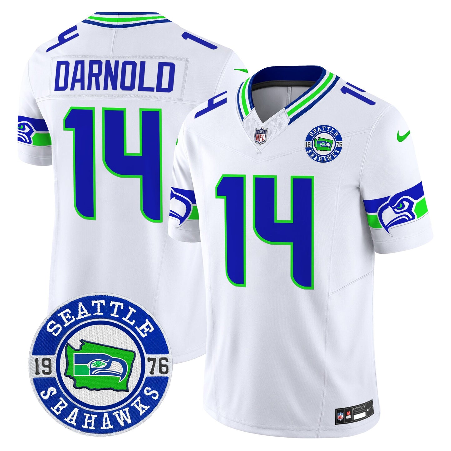 Men's Seahawks 2025 Seattle Est. 1976 Patch Vapor Limited Jersey - All Stitched