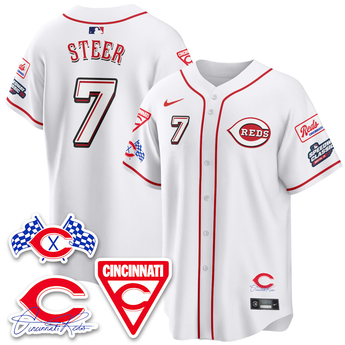 Cincinnati Reds 2025 Speedway Limited Jersey V1 - All Stitched