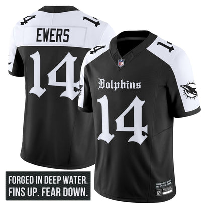 Men's Miami Dolphins 'Gothic Deep Water Edition' Vapor Limited Jersey - All Stitched
