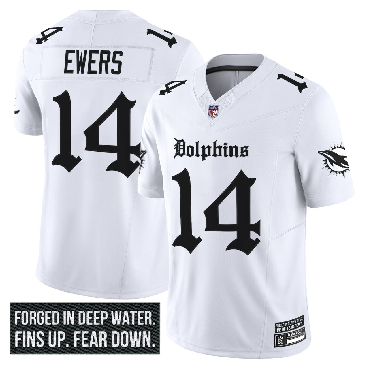 Men's Miami Dolphins 'Gothic Deep Water Edition' Vapor Limited Jersey - All Stitched