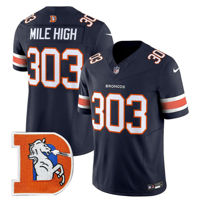Men's Denver Broncos Throwback Vapor Limited Jersey V2 - All Stitched