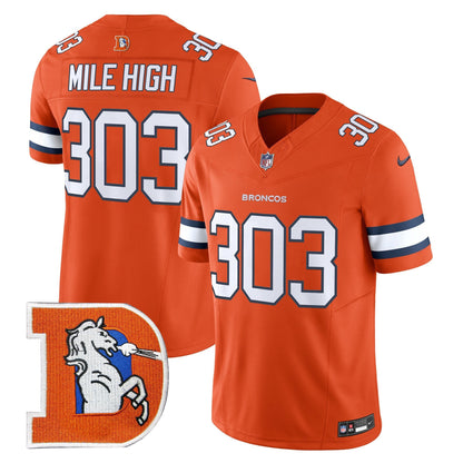 Men's Denver Broncos Throwback Vapor Limited Jersey V2 - All Stitched