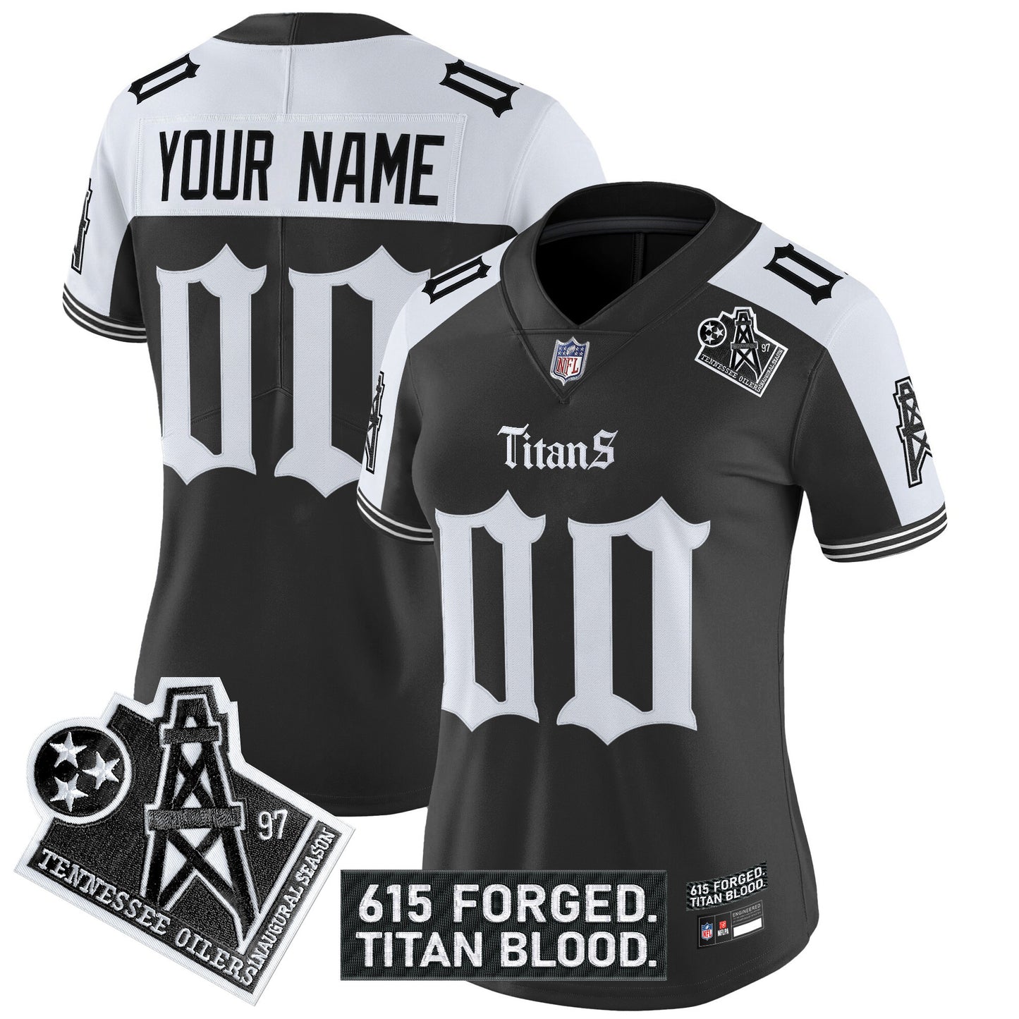 Tennessee Titans 'Titan Gothic Shadows Drop' Vapor Limited Custom Jersey - All Stitched