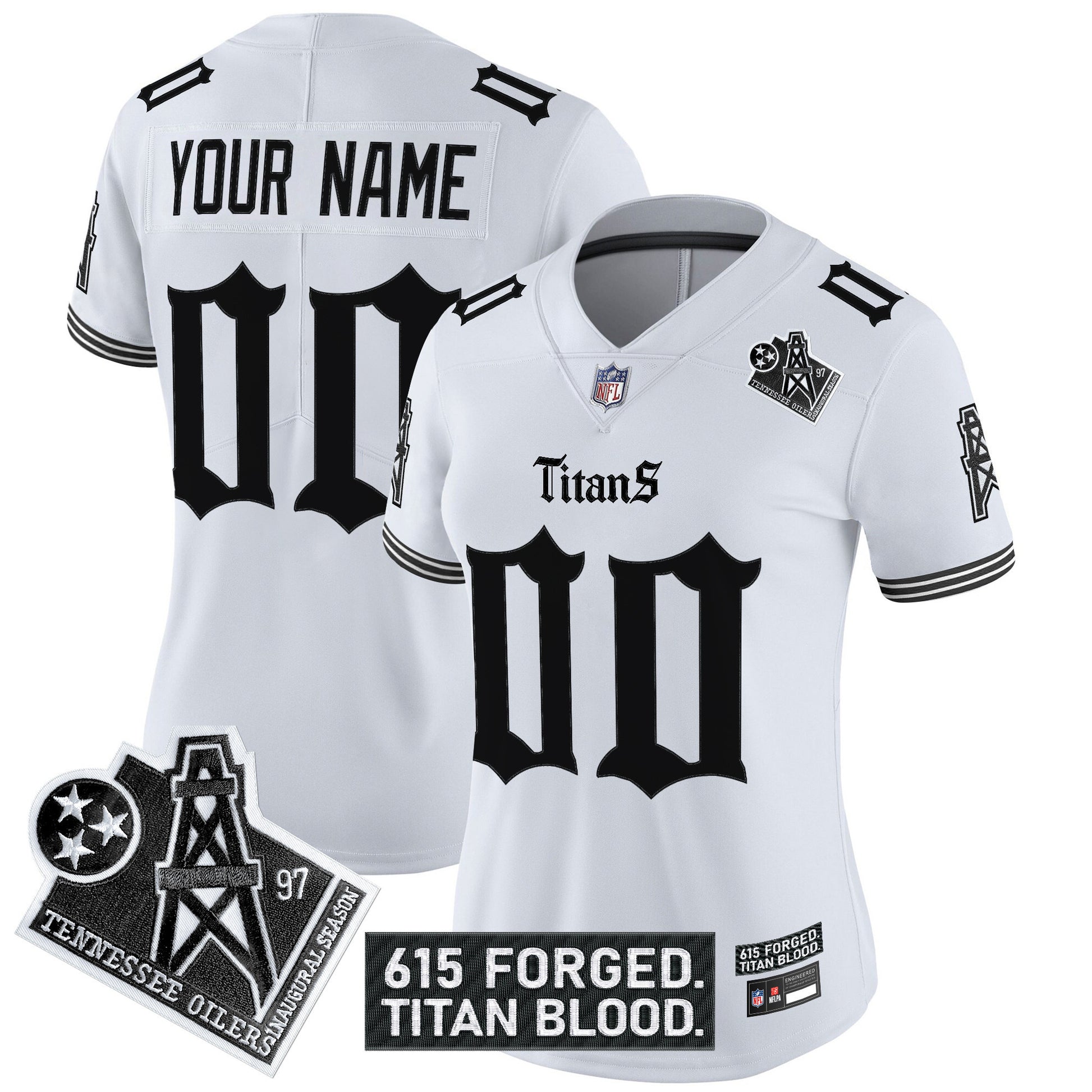Tennessee Titans 'Titan Gothic Shadows Drop' Vapor Limited Custom Jersey - All Stitched