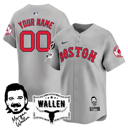 Boston Red Sox Morgan Wallen 2025 Custom Jersey - All Stitched