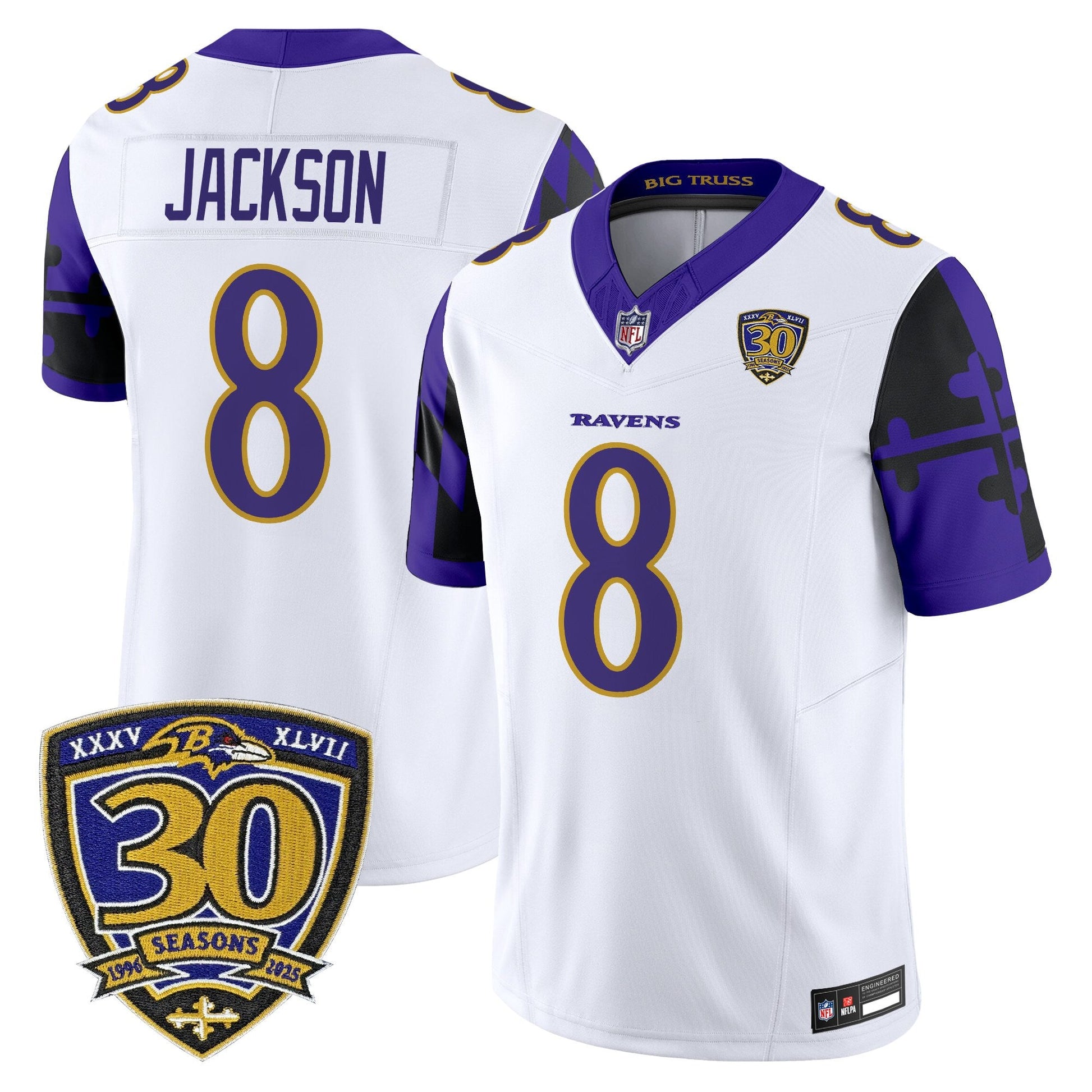 Men's Baltimore Ravens 'Maryland Flag Edition' Vapor Limited Jersey - All Stitched