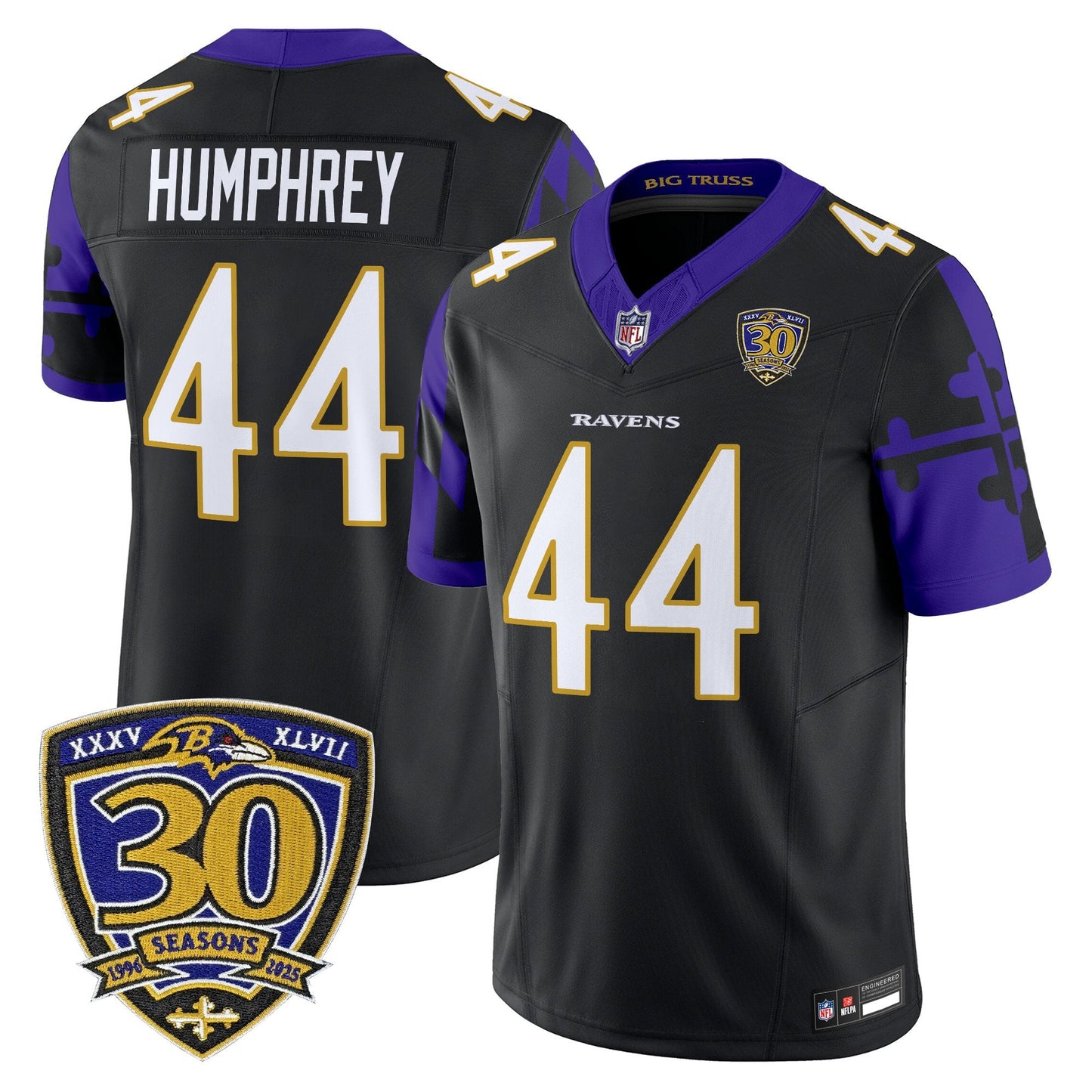 Men's Baltimore Ravens 'Maryland Flag Edition' Vapor Limited Jersey - All Stitched