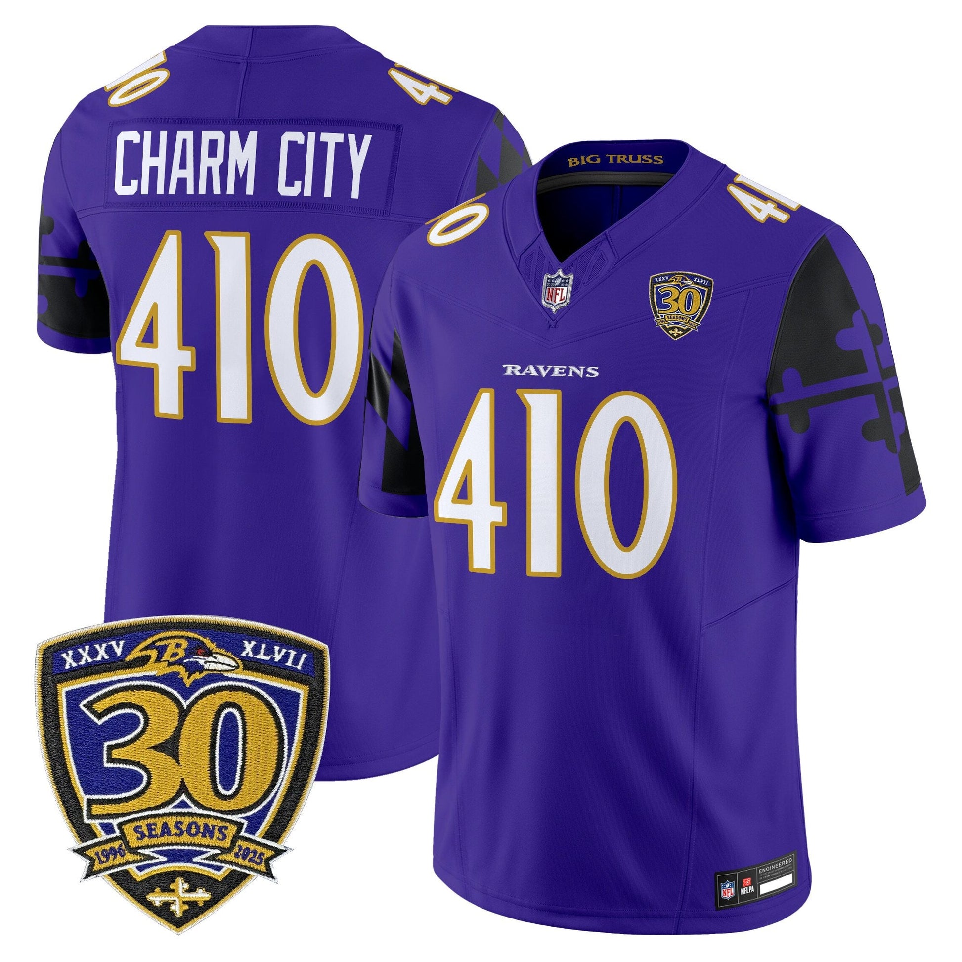 Men's Baltimore Ravens 'Maryland Flag Edition' Vapor Limited Jersey - All Stitched