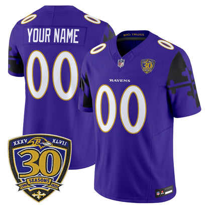 Baltimore Ravens 'Maryland Flag Edition' Vapor Limited Custom Jersey - All Stitched