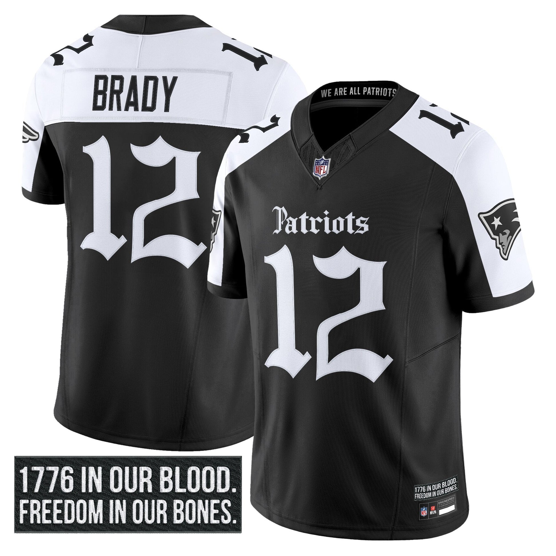 Men's New England Patriots 'Gothic Revolution Edition' Vapor Limited Jersey - All Stitched
