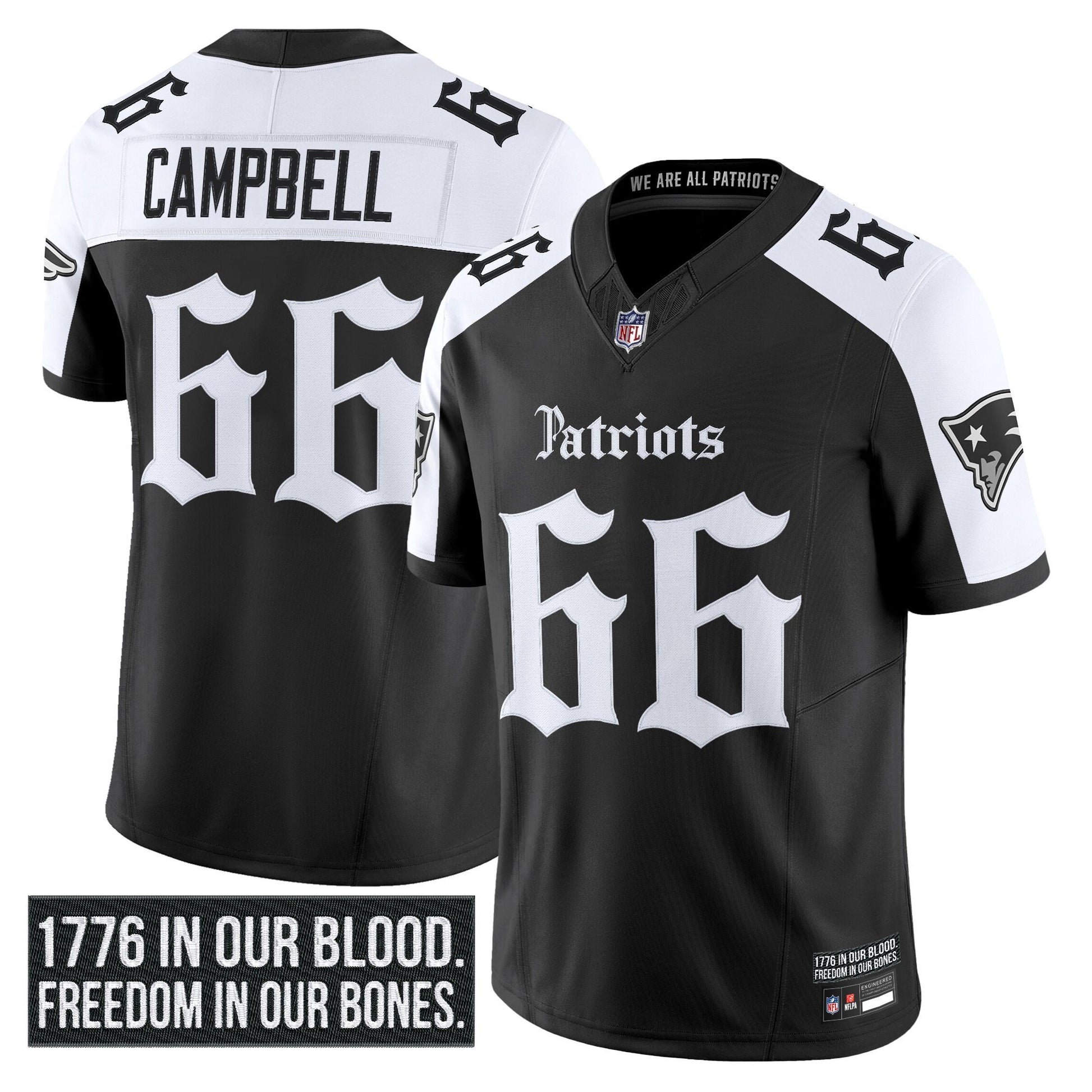 Men's New England Patriots 'Gothic Revolution Edition' Vapor Limited Jersey - All Stitched