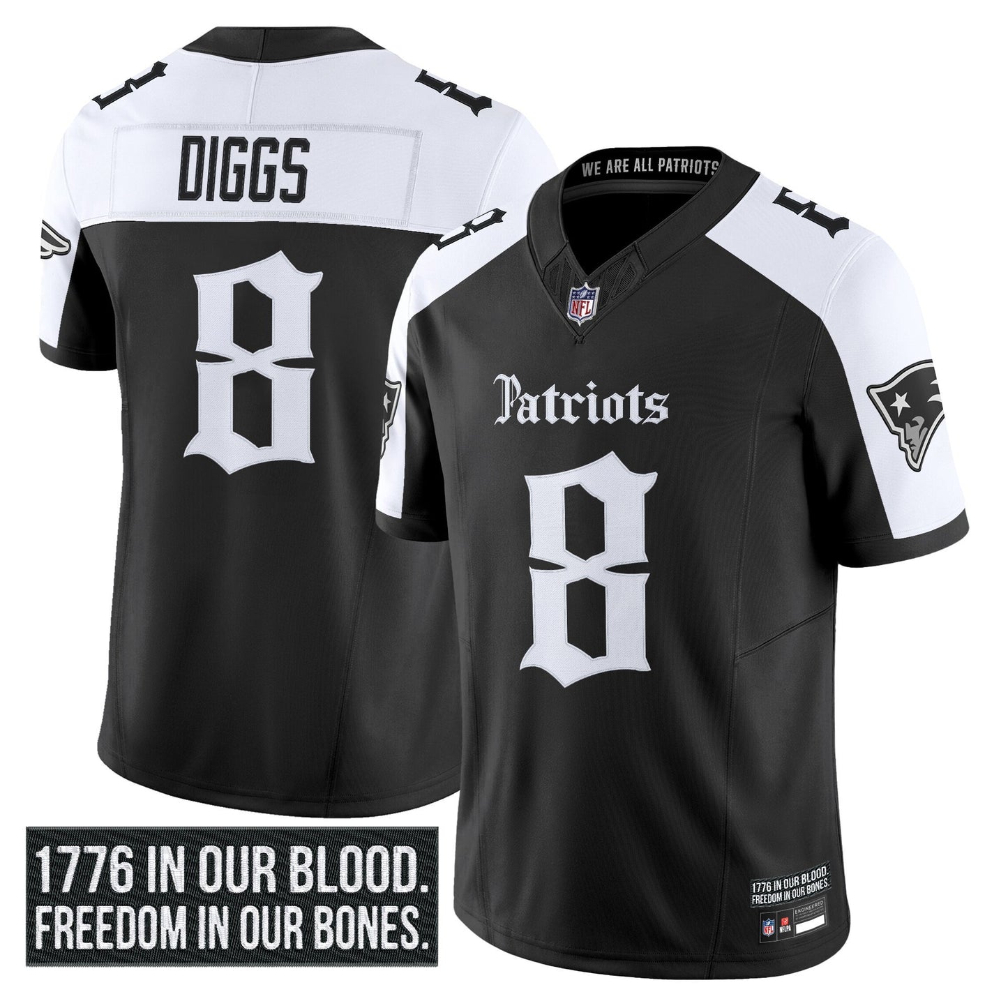 Men's New England Patriots 'Gothic Revolution Edition' Vapor Limited Jersey - All Stitched