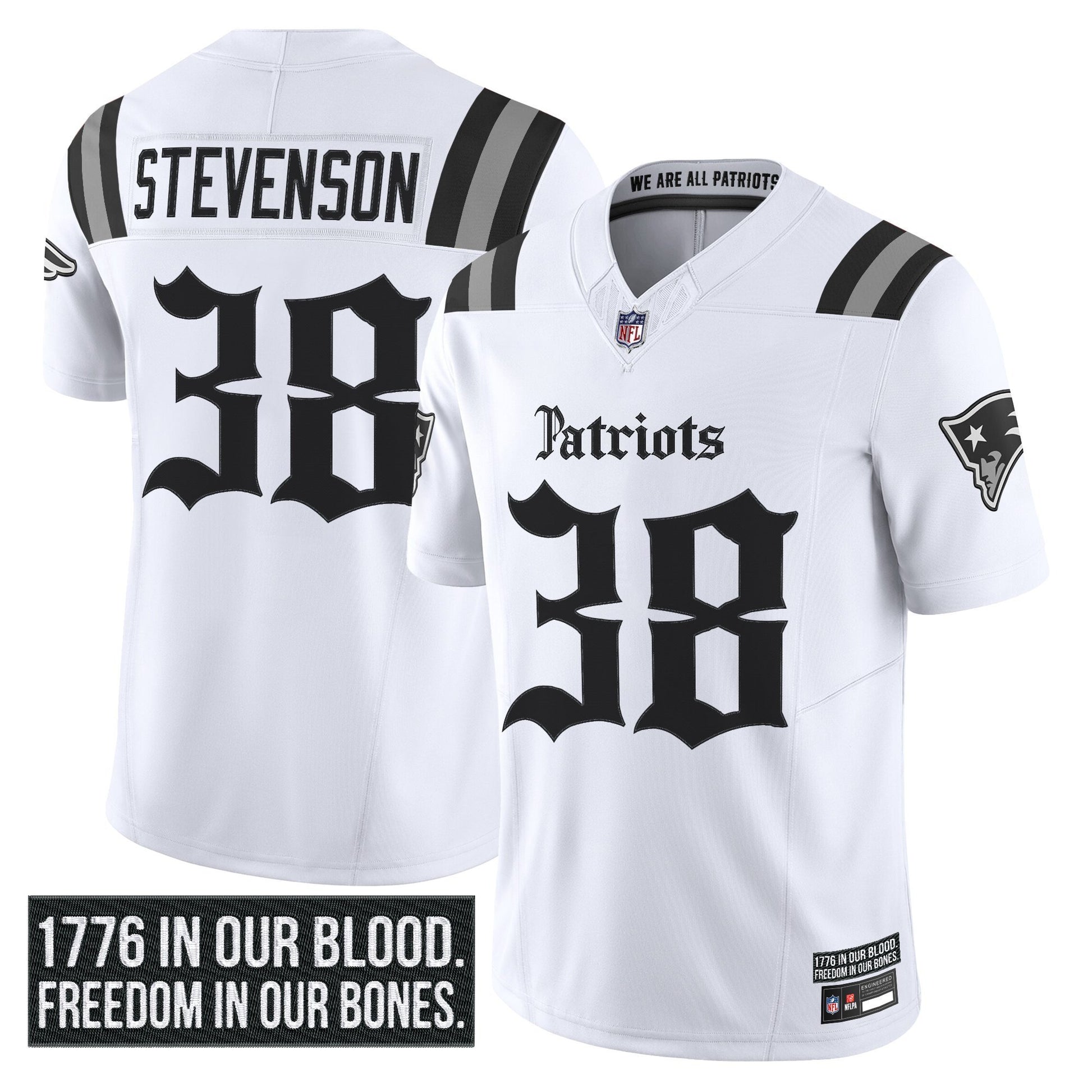 Men's New England Patriots 'Gothic Revolution Edition' Vapor Limited Jersey - All Stitched