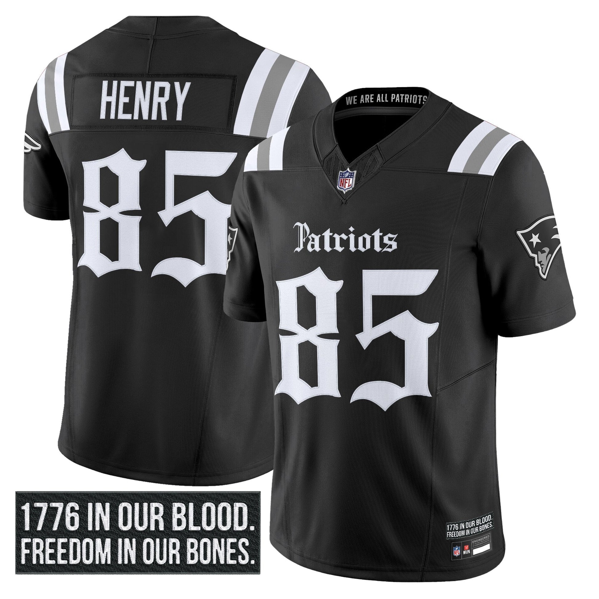 Men's New England Patriots 'Gothic Revolution Edition' Vapor Limited Jersey - All Stitched
