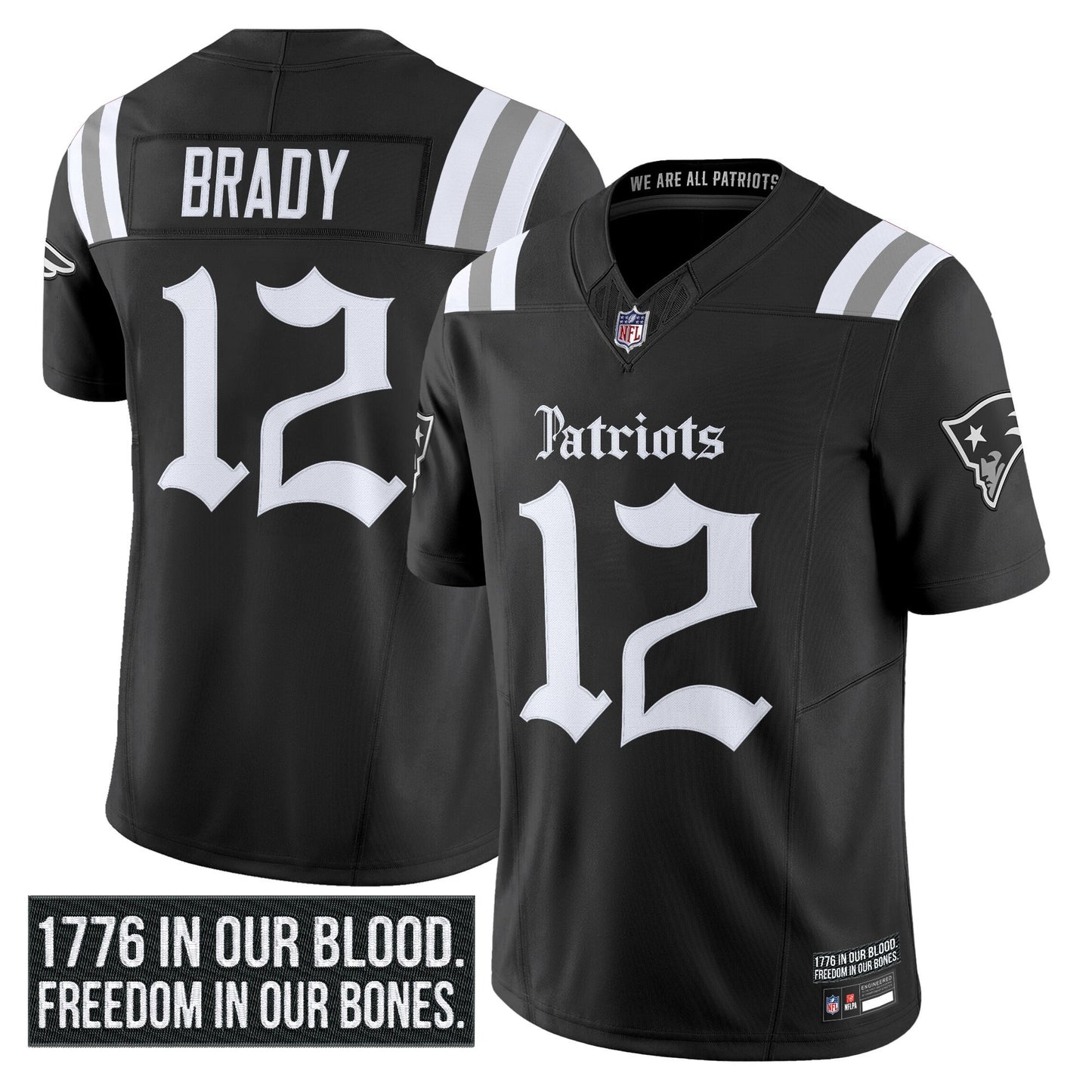 Men's New England Patriots 'Gothic Revolution Edition' Vapor Limited Jersey - All Stitched