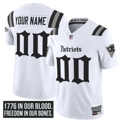 New England Patriots 'Gothic Revolution Edition' Vapor Limited Custom Jersey - All Stitched