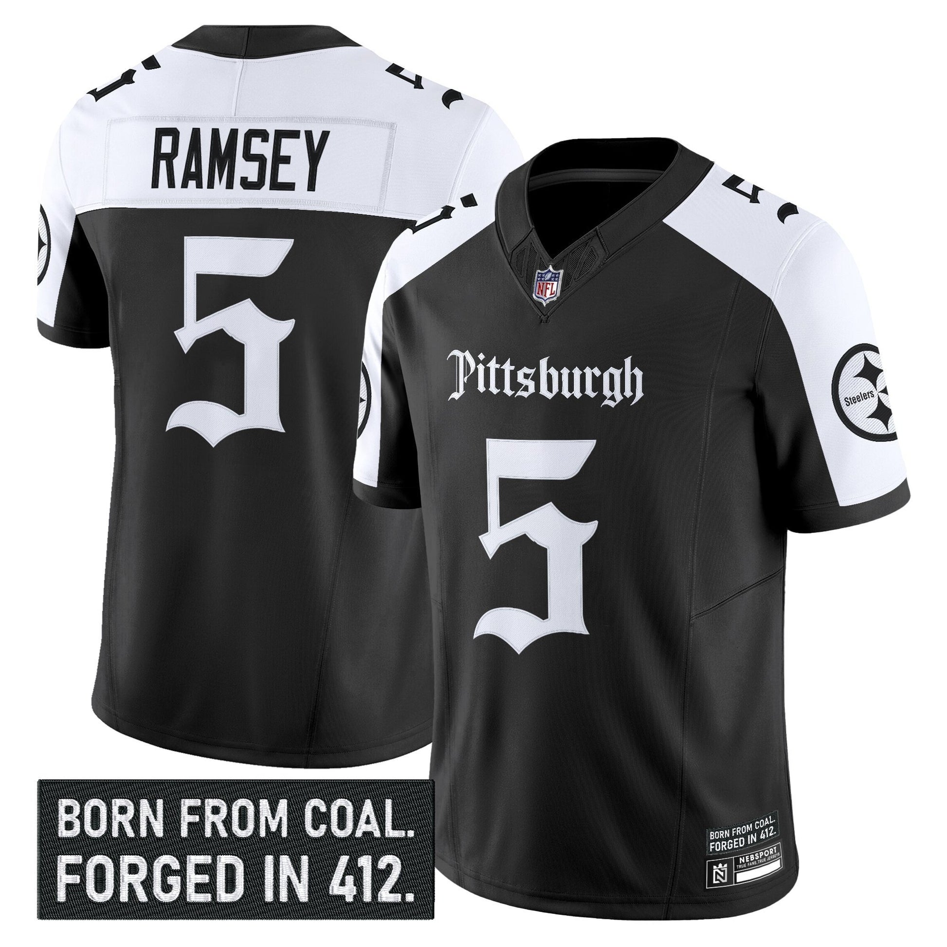 Men's Pittsburgh Steelers 'Gothic Steel City Edition' Vapor Limited Jersey - All Stitched