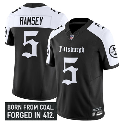 Men's Pittsburgh Steelers 'Gothic Steel City Edition' Vapor Limited Jersey - All Stitched