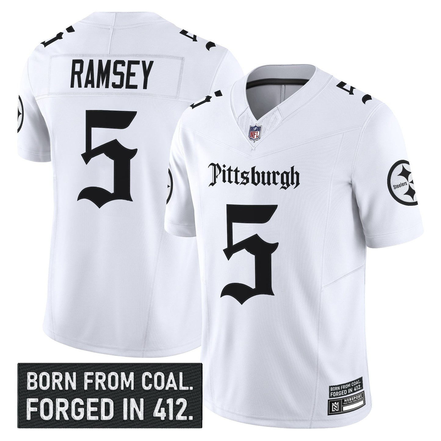 Men's Pittsburgh Steelers 'Gothic Steel City Edition' Vapor Limited Jersey - All Stitched