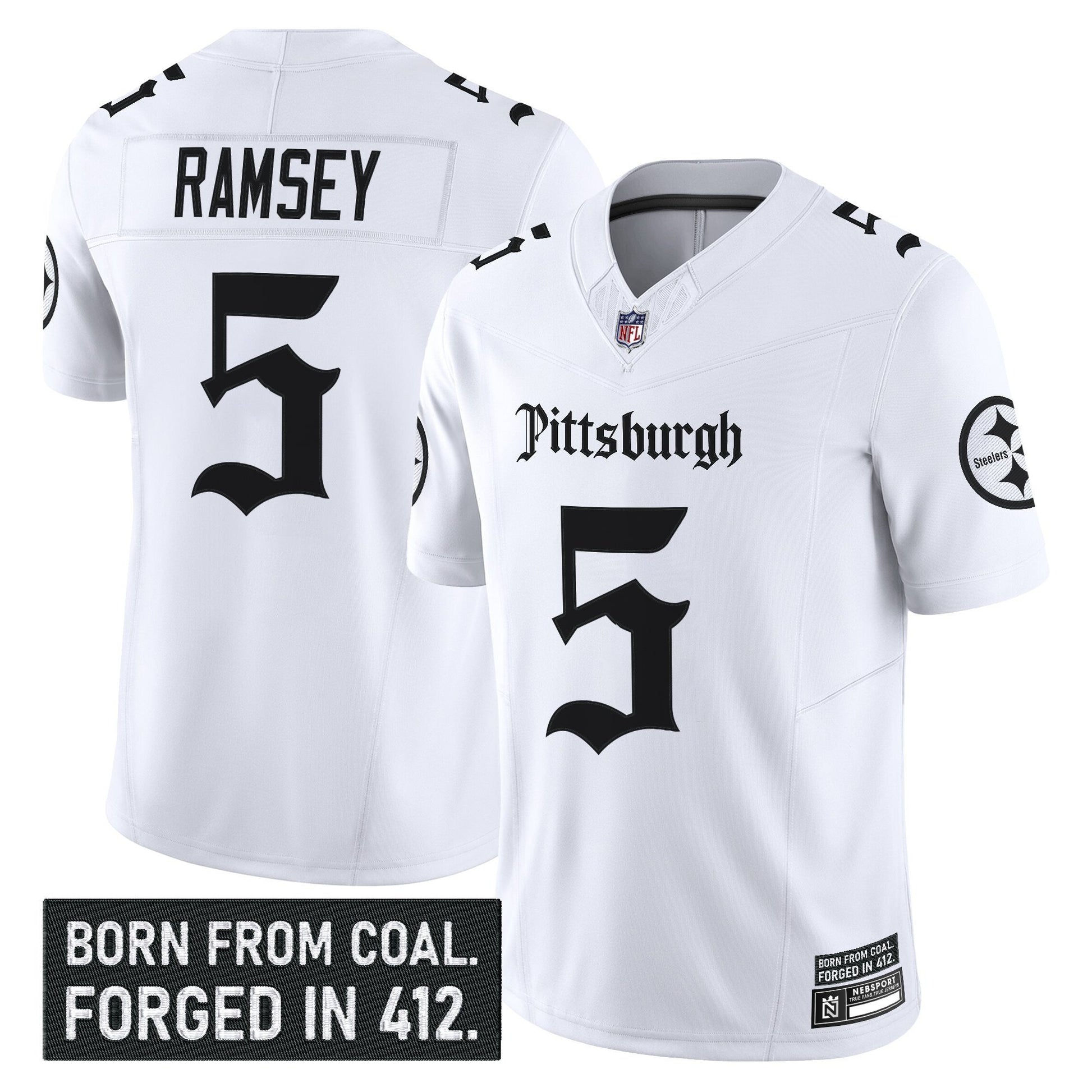 Men's Pittsburgh Steelers 'Gothic Steel City Edition' Vapor Limited Jersey - All Stitched