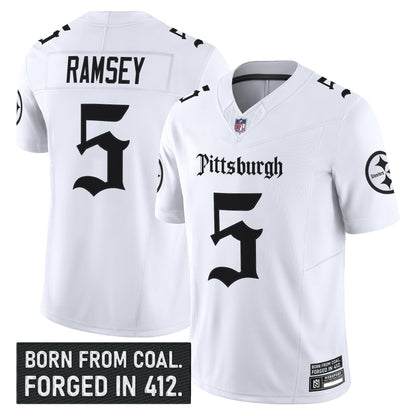 Men's Pittsburgh Steelers 'Gothic Steel City Edition' Vapor Limited Jersey - All Stitched