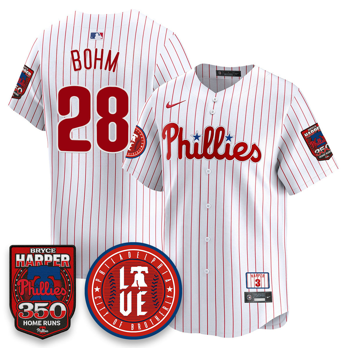 Bryce Harper Philadelphia Phillies 350 Home Runs Jersey - All Stitched