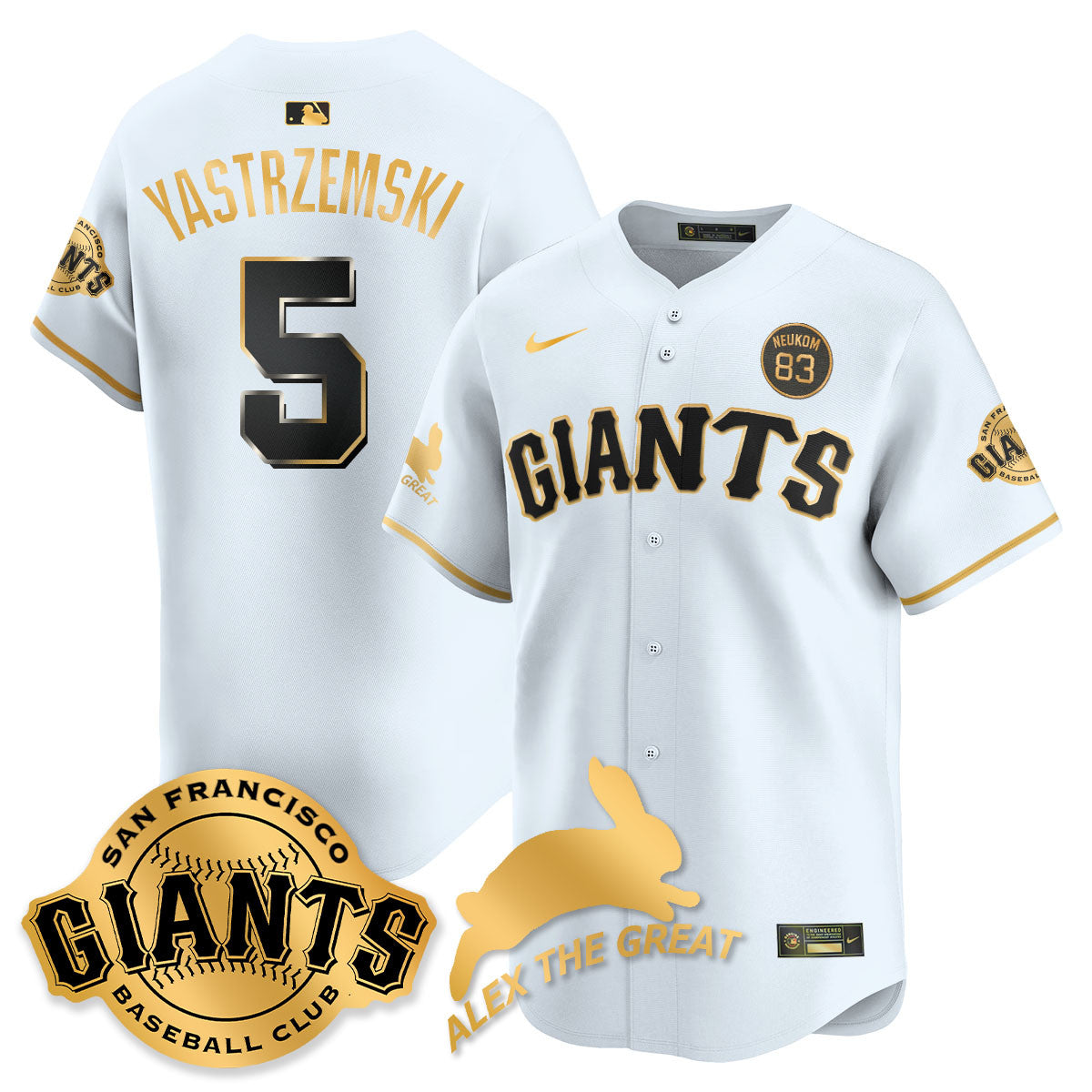 San Francisco Giants "Alex the Great" Rabbit Memories 2025 Jersey - All Stitched